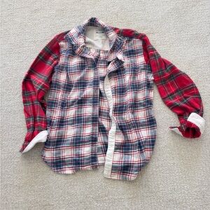 American Eagle Flannel Plaid Shirt in Red and Green